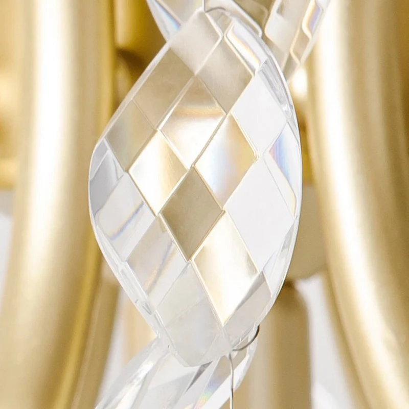 Hanglamp Kristal Metaal Bloem LED Verlichting Eetkamer Woonkamer Modern Luxe Design Plafondlamp Hangverlichting | Sansoti