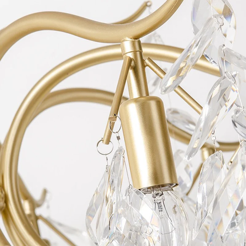 Hanglamp Kristal Metaal Bloem LED Verlichting Eetkamer Woonkamer Modern Luxe Design Plafondlamp Hangverlichting | Sansoti