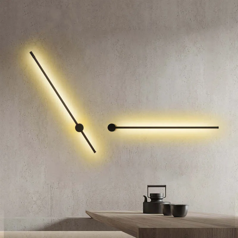 Minimalistische Metalen Wandlamp met Lineair Design voor Woonkamer Slaapkamer Eetkamer Leeshoek Sfeerverlichting | Sansoti