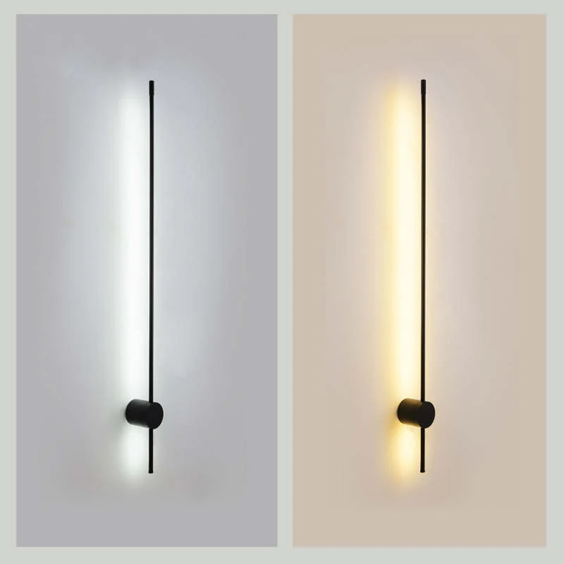 Minimalistische Metalen Wandlamp met Lineair Design voor Woonkamer Slaapkamer Eetkamer Leeshoek Sfeerverlichting | Sansoti