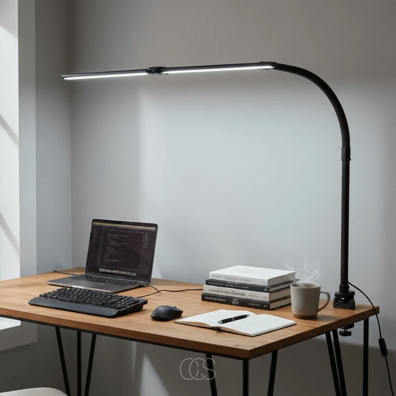 Dimbare Bureaulamp 24W met Flexibele Zwanenhals en 3 Kleurtemperaturen voor Werken Lezen en Studeren | Sansoti