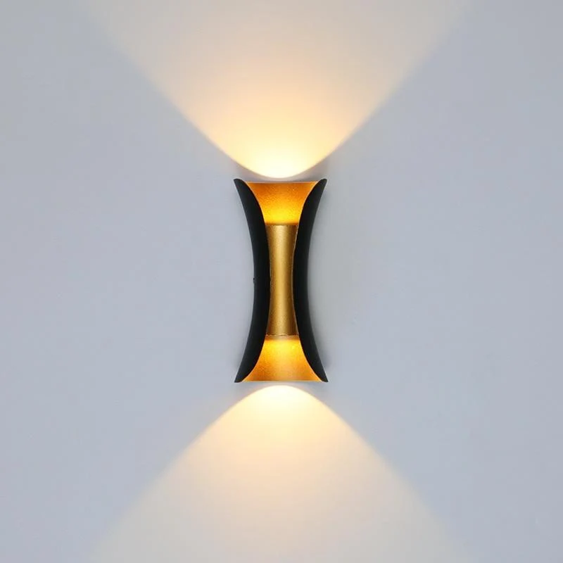 Wandlamp Gebogen LED IP65 Waterdicht Zwart Wit Goud Buiten Tuin Veranda Wandverlichting Buitenlamp Modern | Sansoti