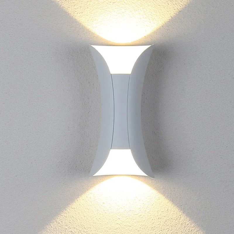 Wandlamp Gebogen LED IP65 Waterdicht Zwart Wit Goud Buiten Tuin Veranda Wandverlichting Buitenlamp Modern | Sansoti