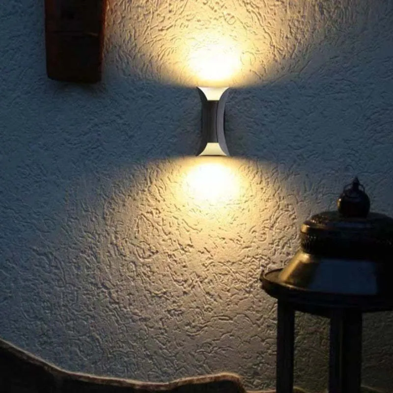 Wandlamp Gebogen LED IP65 Waterdicht Zwart Wit Goud Buiten Tuin Veranda Wandverlichting Buitenlamp Modern | Sansoti
