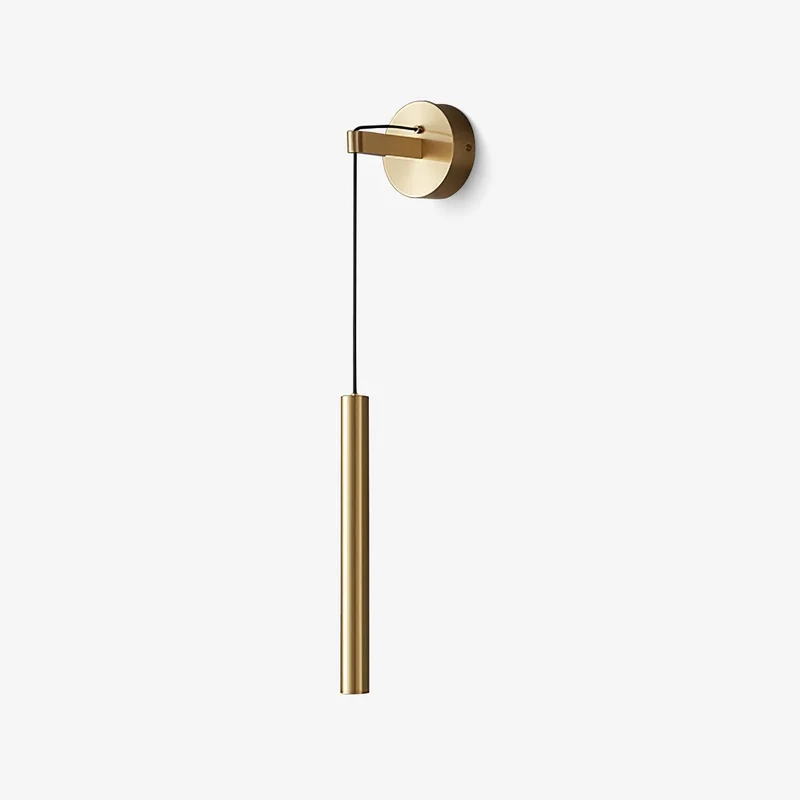 Minimalistische Wandlamp Messing LED Lijnontwerp Scandinavisch Modern Interieur Sfeerverlichting Woonkamer | Sansoti