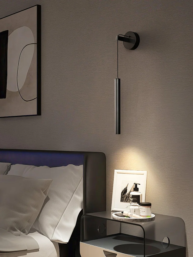 Minimalistische Wandlamp Messing LED Lijnontwerp Scandinavisch Modern Interieur Sfeerverlichting Woonkamer | Sansoti