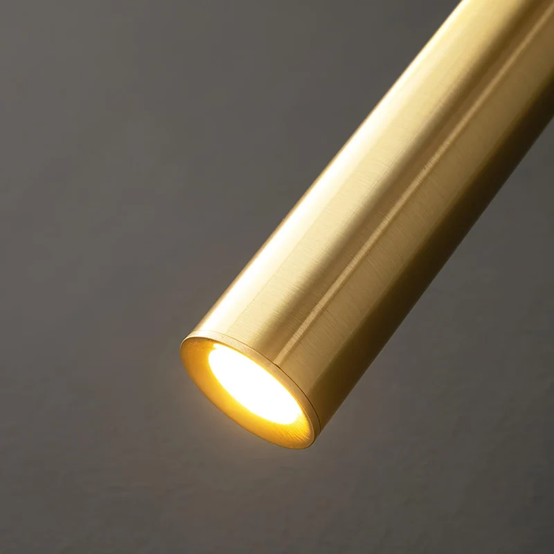 Minimalistische Wandlamp Messing LED Lijnontwerp Scandinavisch Modern Interieur Sfeerverlichting Woonkamer | Sansoti