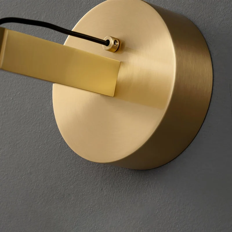 Minimalistische Wandlamp Messing LED Lijnontwerp Scandinavisch Modern Interieur Sfeerverlichting Woonkamer | Sansoti