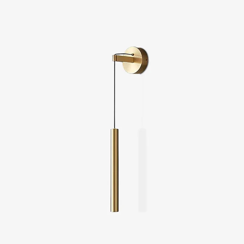 Minimalistische Wandlamp Messing LED Lijnontwerp Scandinavisch Modern Interieur Sfeerverlichting Woonkamer | Sansoti