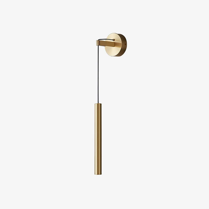 Minimalistische Wandlamp Messing LED Lijnontwerp Scandinavisch Modern Interieur Sfeerverlichting Woonkamer | Sansoti