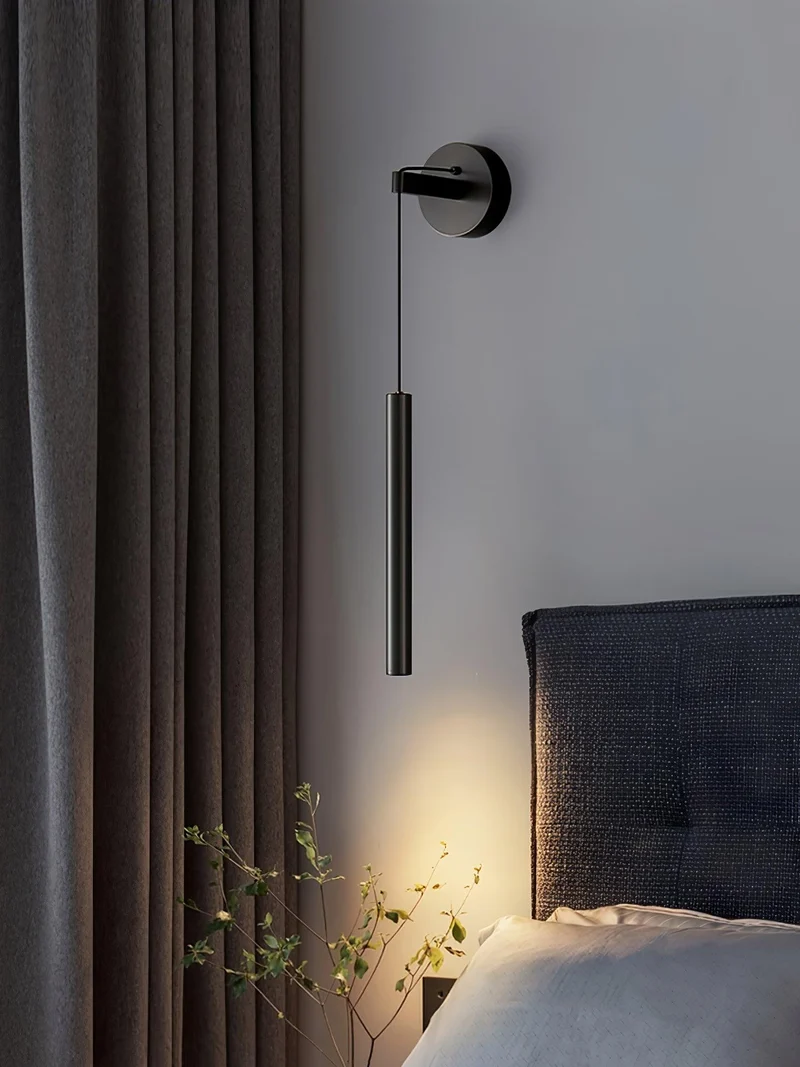 Minimalistische Wandlamp Messing LED Lijnontwerp Scandinavisch Modern Interieur Sfeerverlichting Woonkamer | Sansoti