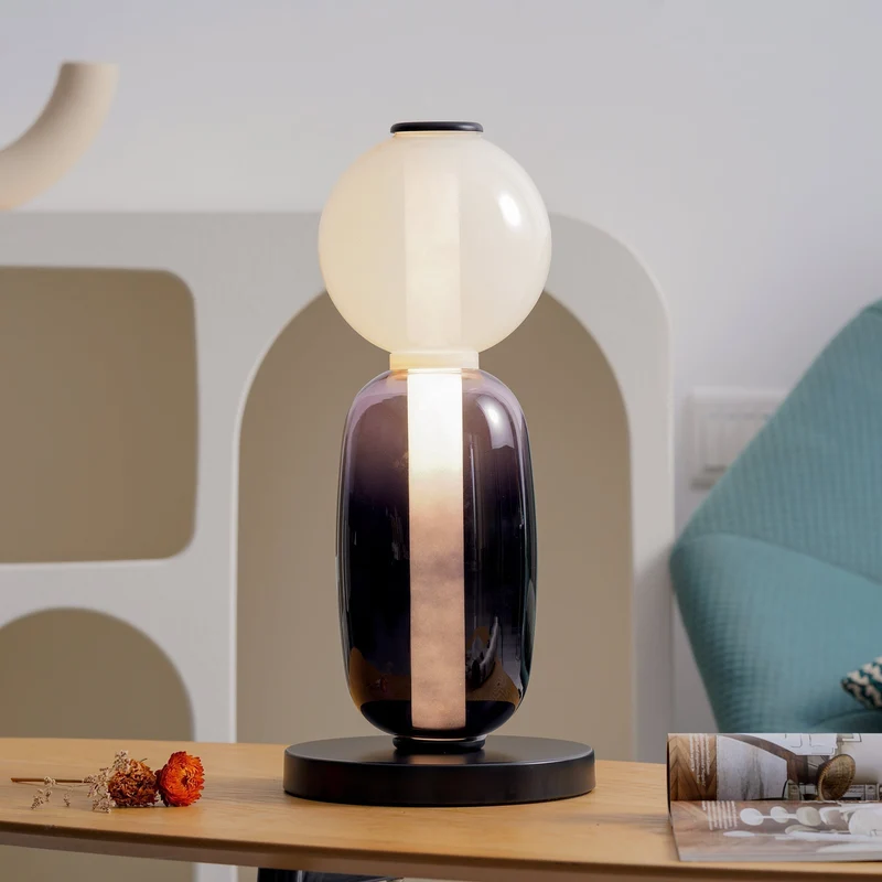 Design Tafellamp Gekleurd Glas Acrylic Dimbaar LED Afstandsbediening Decoratief Modern Sfeervol Interieur | Sansoti