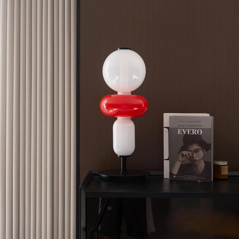 Design Tafellamp Gekleurd Glas Acrylic Dimbaar LED Afstandsbediening Decoratief Modern Sfeervol Interieur | Sansoti
