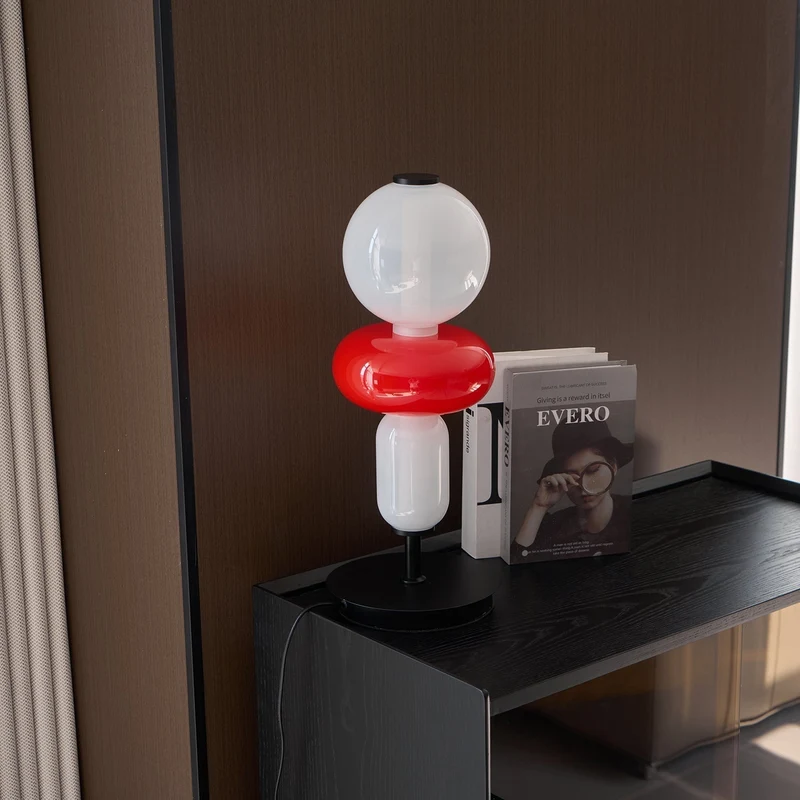 Design Tafellamp Gekleurd Glas Acrylic Dimbaar LED Afstandsbediening Decoratief Modern Sfeervol Interieur | Sansoti