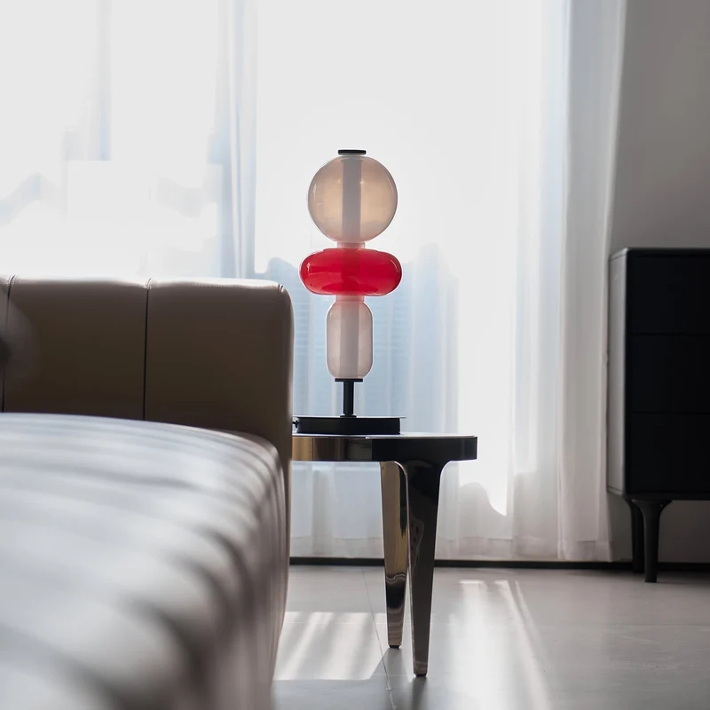 Design Tafellamp Gekleurd Glas Acrylic Dimbaar LED Afstandsbediening Decoratief Modern Sfeervol Interieur | Sansoti