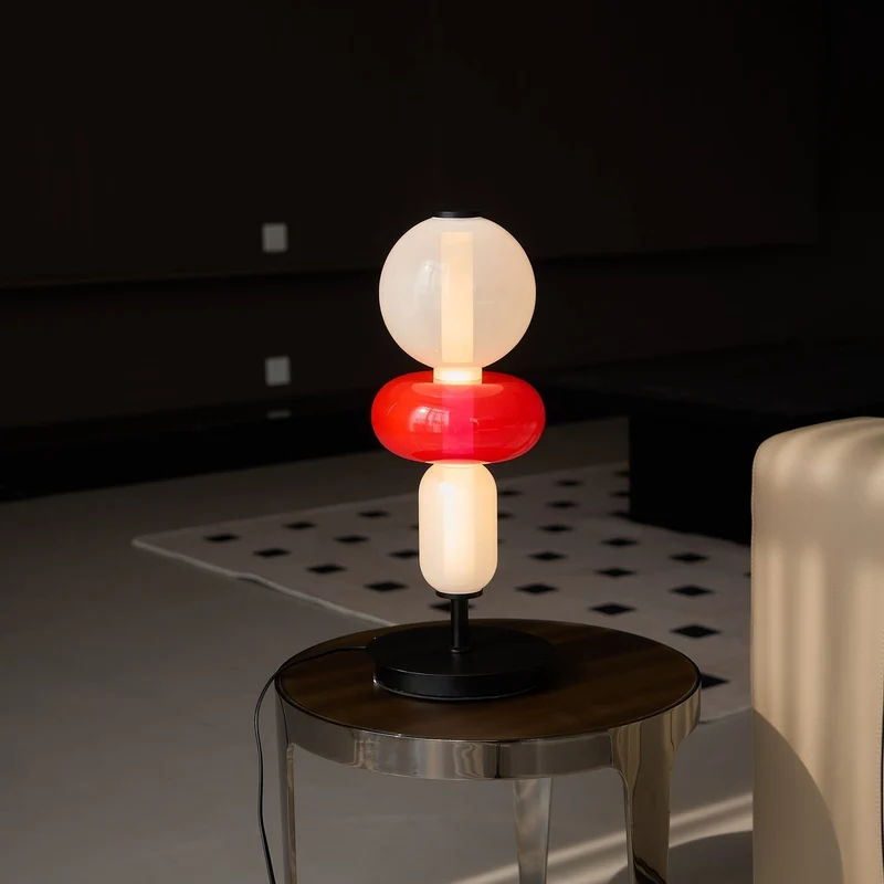 Design Tafellamp Gekleurd Glas Acrylic Dimbaar LED Afstandsbediening Decoratief Modern Sfeervol Interieur | Sansoti