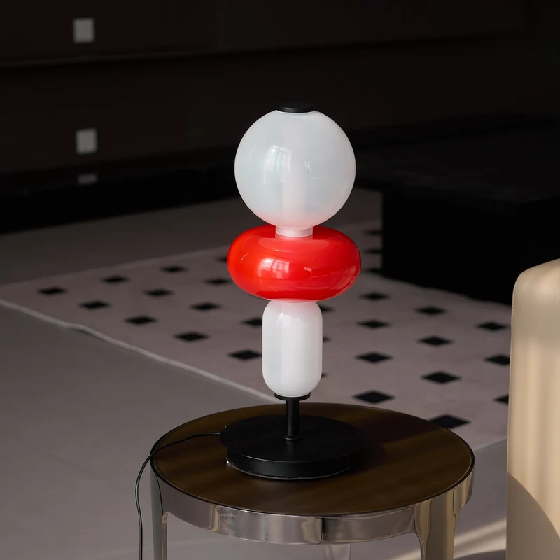 Design Tafellamp Gekleurd Glas Acrylic Dimbaar LED Afstandsbediening Decoratief Modern Sfeervol Interieur | Sansoti