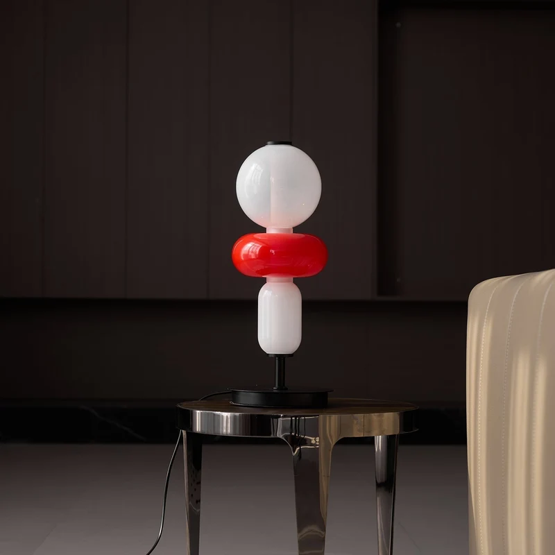Design Tafellamp Gekleurd Glas Acrylic Dimbaar LED Afstandsbediening Decoratief Modern Sfeervol Interieur | Sansoti