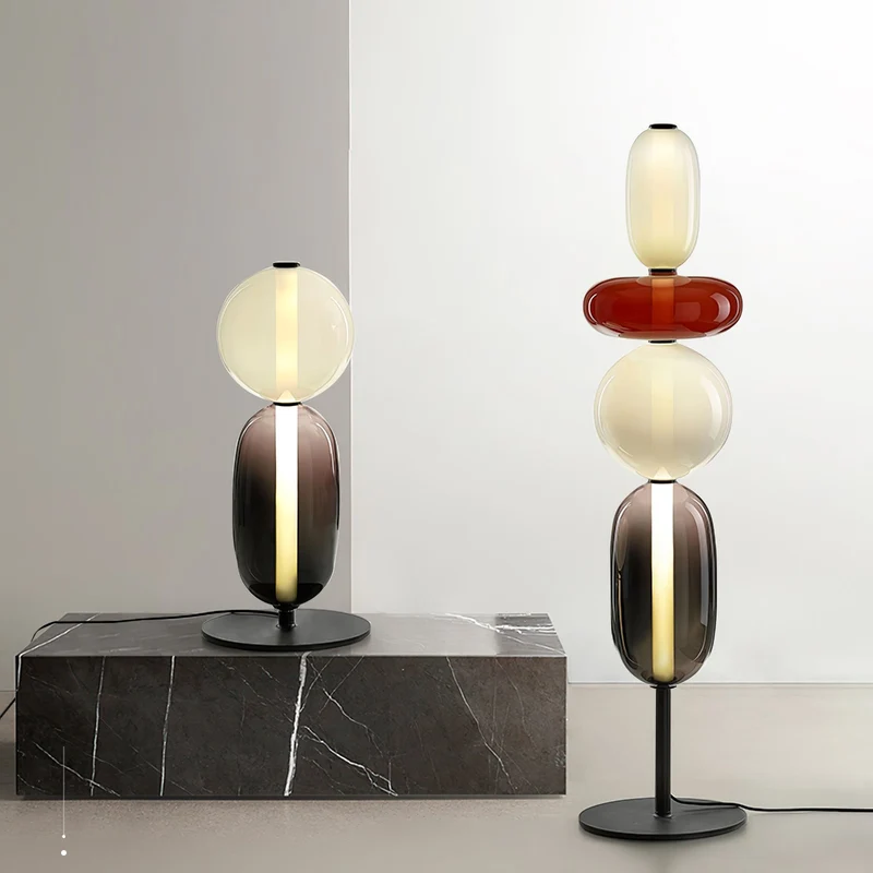 Design Tafellamp Gekleurd Glas Acrylic Dimbaar LED Afstandsbediening Decoratief Modern Sfeervol Interieur | Sansoti
