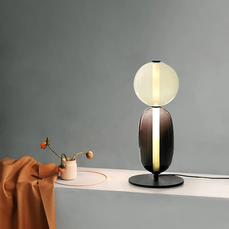 Design Tafellamp Gekleurd Glas Acrylic Dimbaar LED Afstandsbediening Decoratief Modern Sfeervol Interieur | Sansoti