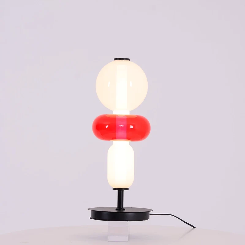 Design Tafellamp Gekleurd Glas Acrylic Dimbaar LED Afstandsbediening Decoratief Modern Sfeervol Interieur | Sansoti
