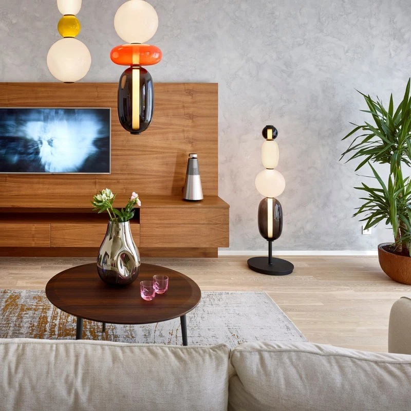 Design Tafellamp Gekleurd Glas Acrylic Dimbaar LED Afstandsbediening Decoratief Modern Sfeervol Interieur | Sansoti