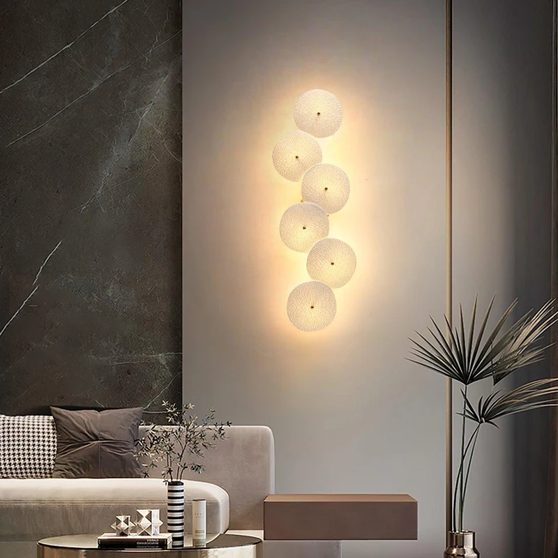 Keramische Bloembladwandlamp Metalen Accent Sculptuur Warm Licht Interieur Kunstverlichting Decoratief | Sansoti