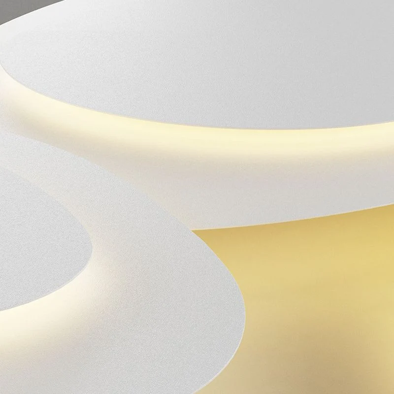 Moderne Plafondlamp Metaal Wit LED 50-110cm Dimbaar Slaapkamer Woonkamer Minimalistische Design Verlichting | Sansoti