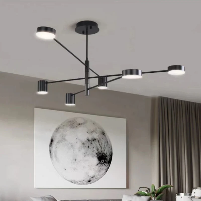 Industriële Hanglamp Takstructuur Metaal LED Verlichting Woonkamer Slaapkamer Eetkamer Modern Zwart Goud | Sansoti