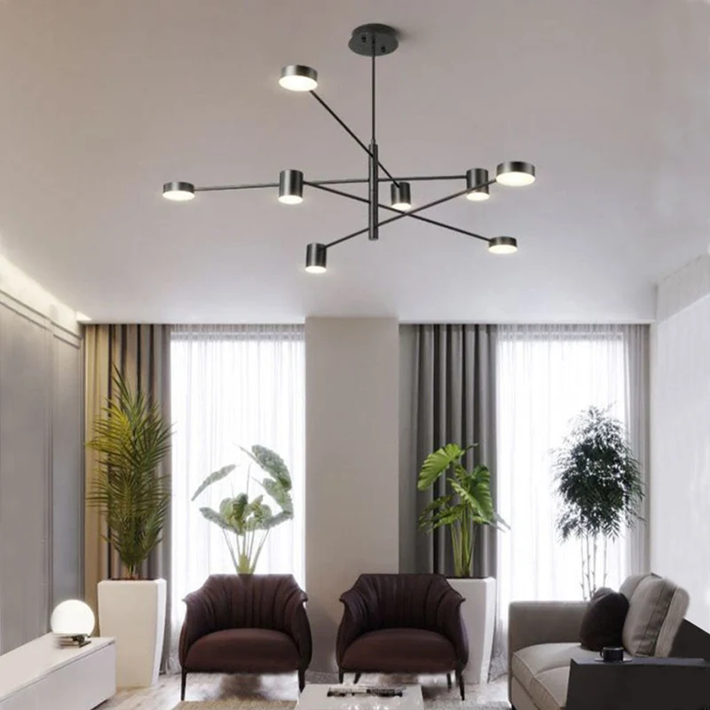 Industriële Hanglamp Takstructuur Metaal LED Verlichting Woonkamer Slaapkamer Eetkamer Modern Zwart Goud | Sansoti