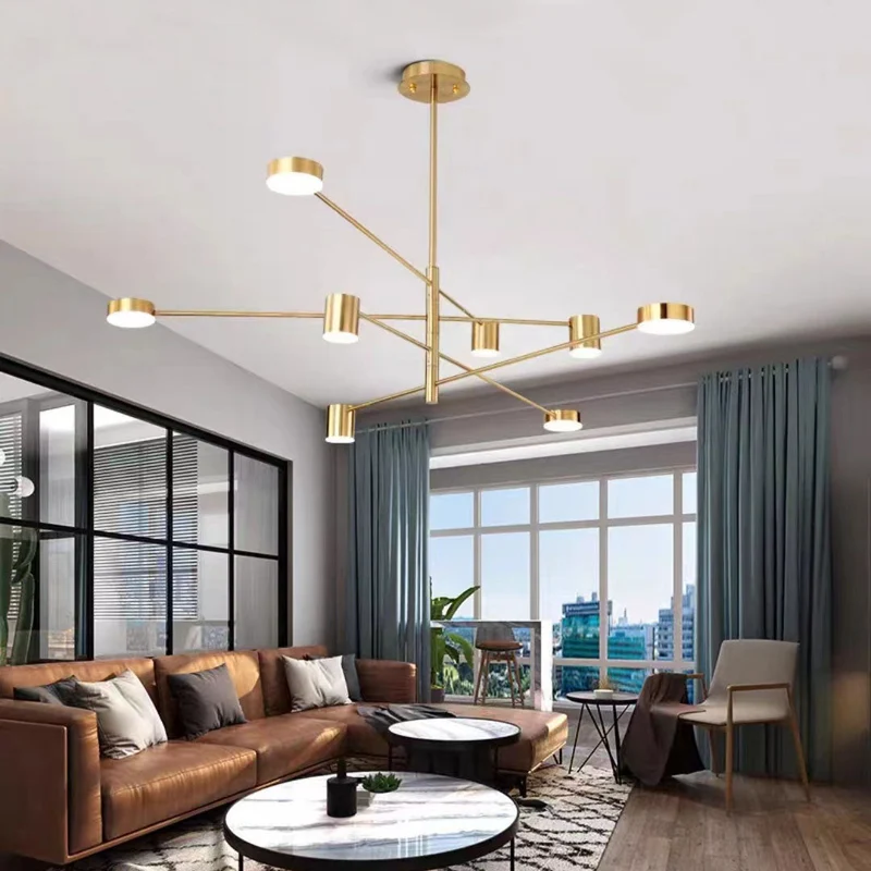 Industriële Hanglamp Takstructuur Metaal LED Verlichting Woonkamer Slaapkamer Eetkamer Modern Zwart Goud | Sansoti