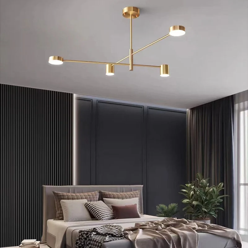 Industriële Hanglamp Takstructuur Metaal LED Verlichting Woonkamer Slaapkamer Eetkamer Modern Zwart Goud | Sansoti