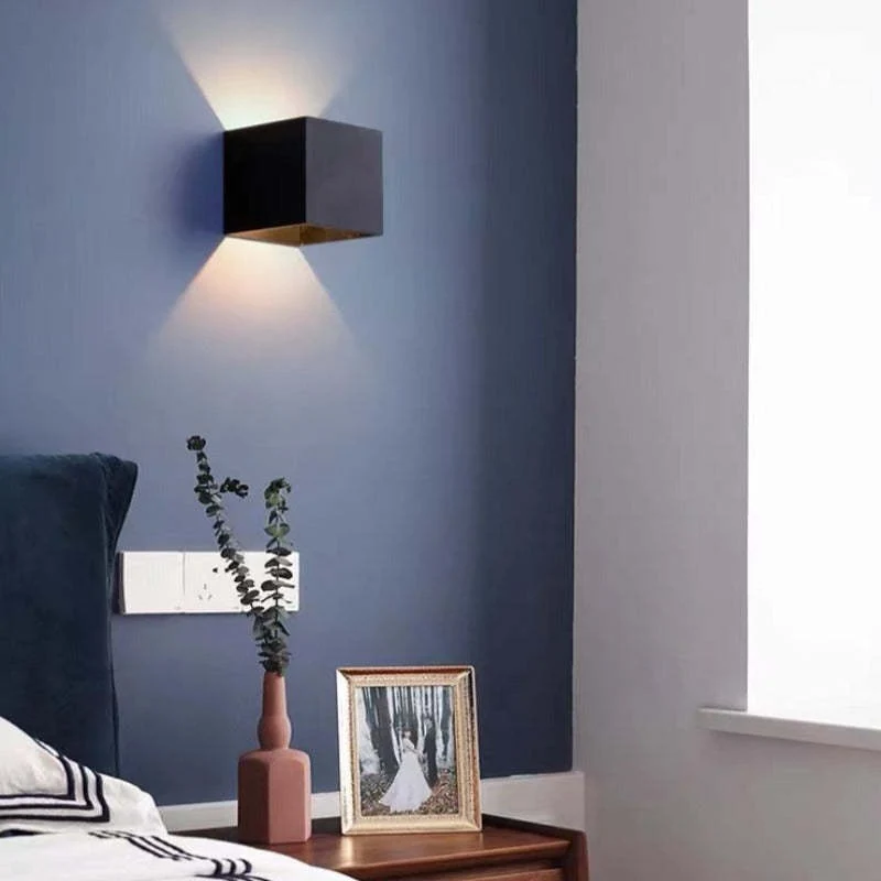 Vierkante Buitenwandlamp LED Verstelbaar Zwart Wit Grijs Waterdicht IP65 Metaal Acryl Tuinverlichting | Sansoti