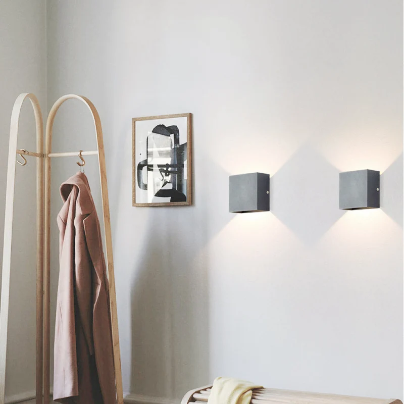 Vierkante Buitenwandlamp LED Verstelbaar Zwart Wit Grijs Waterdicht IP65 Metaal Acryl Tuinverlichting | Sansoti