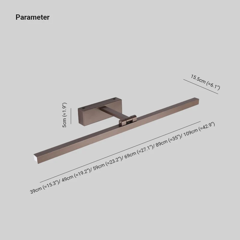Draaibare LED Wandlamp Metaal Zwart Wit Bruin Badkamerspiegel Slaapkamer Woonkamer Modern Design Leeslamp | Sansoti