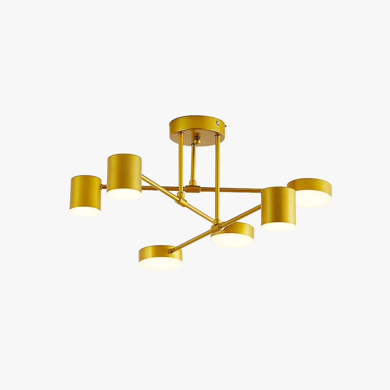Moderne LED Plafondlamp Metaal Acryl Zwart Wit Goud Scandinavisch Design Dimbaar voor Woonkamer en Trap | Sansoti