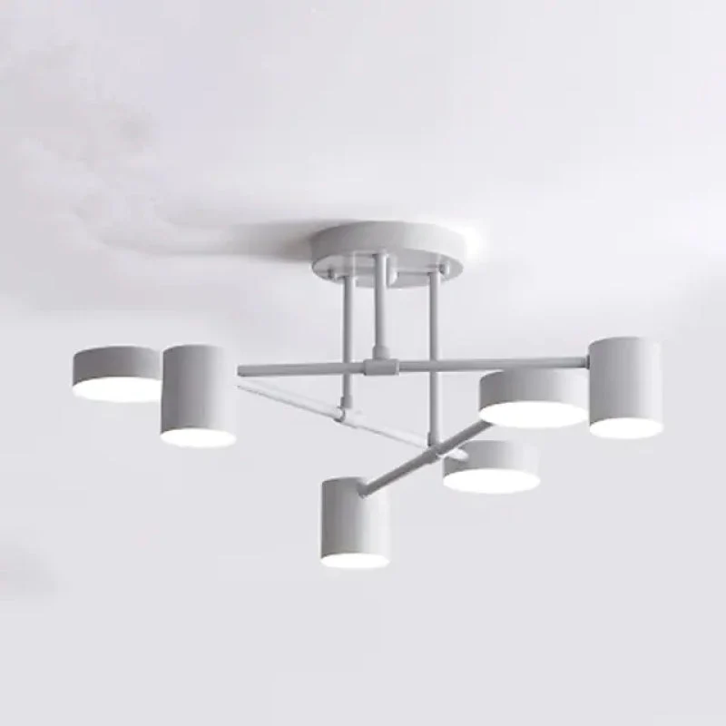 Moderne LED Plafondlamp Metaal Acryl Zwart Wit Goud Scandinavisch Design Dimbaar voor Woonkamer en Trap | Sansoti