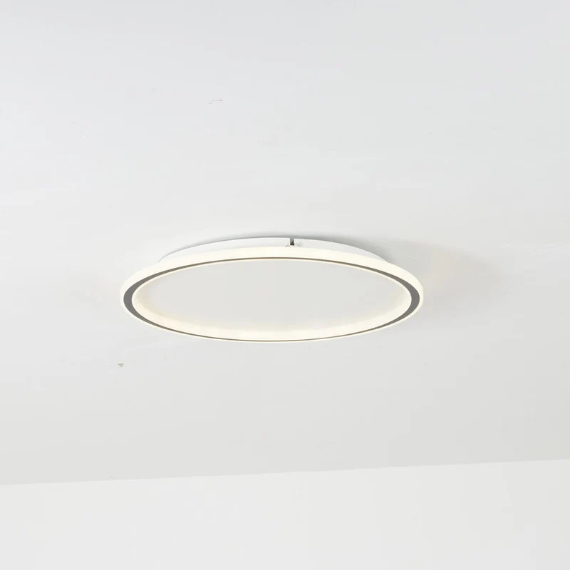 Moderne Plafondlamp LED Rond Wit of Zwart Metaal Acryl Dimbaar Plafondverlichting Slaapkamer Woonkamer | Sansoti