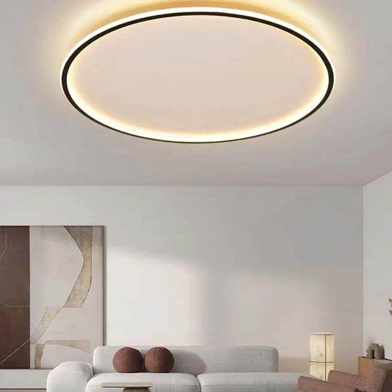 Moderne Plafondlamp LED Rond Wit of Zwart Metaal Acryl Dimbaar Plafondverlichting Slaapkamer Woonkamer | Sansoti