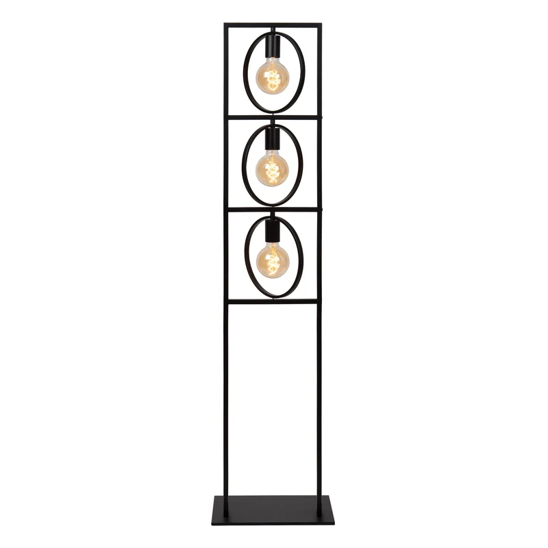 Stehleuchte Suus 3-flammig drehbar Retro Schwarz 145cm