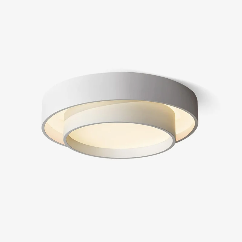 Plafondlamp Dubbele Ring Cilindrisch Design Dimbaar LED Woonkamer Slaapkamer Modern Metaal Acrylic Interieur | Sansoti