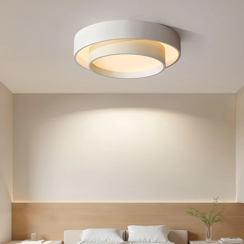 Plafondlamp Dubbele Ring Cilindrisch Design Dimbaar LED Woonkamer Slaapkamer Modern Metaal Acrylic Interieur | Sansoti
