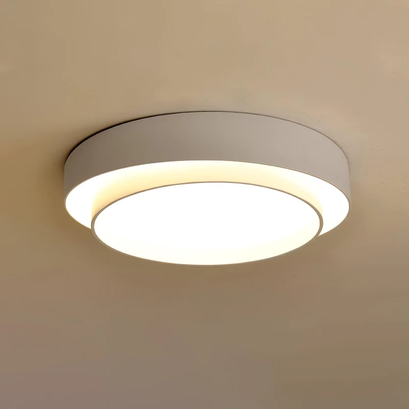 Plafondlamp Dubbele Ring Cilindrisch Design Dimbaar LED Woonkamer Slaapkamer Modern Metaal Acrylic Interieur | Sansoti