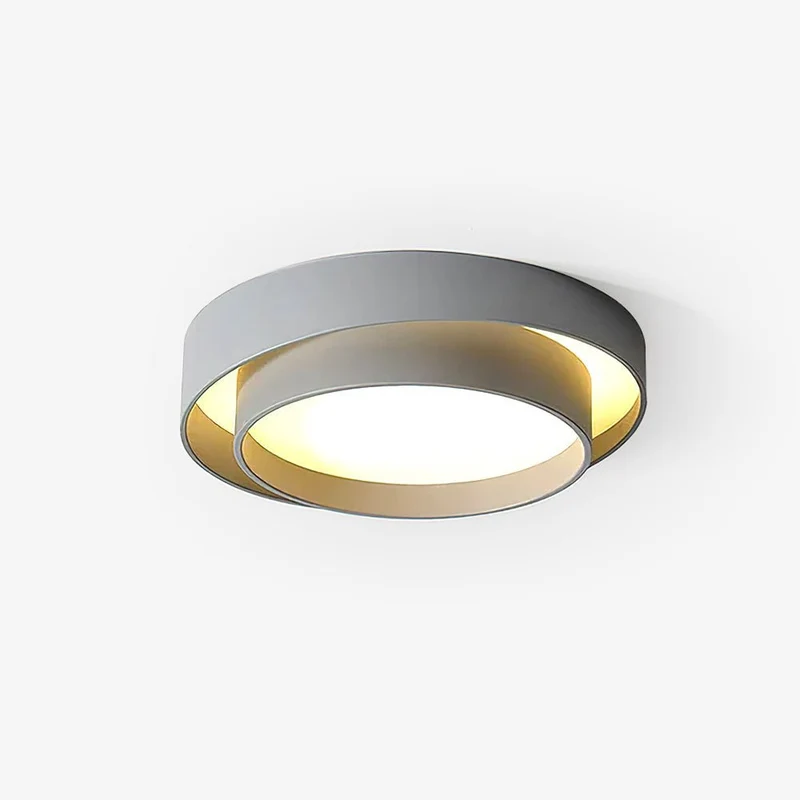 Plafondlamp Dubbele Ring Cilindrisch Design Dimbaar LED Woonkamer Slaapkamer Modern Metaal Acrylic Interieur | Sansoti