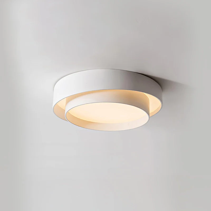 Plafondlamp Dubbele Ring Cilindrisch Design Dimbaar LED Woonkamer Slaapkamer Modern Metaal Acrylic Interieur | Sansoti