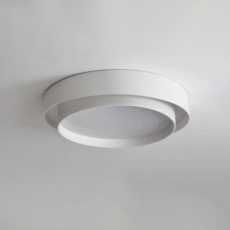 Plafondlamp Dubbele Ring Cilindrisch Design Dimbaar LED Woonkamer Slaapkamer Modern Metaal Acrylic Interieur | Sansoti