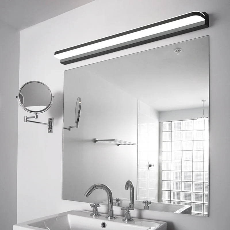Rechthoekige LED Spiegellamp Wandverlichting Badkamer Slaapkamer RVS Modern Waterdicht Design Interieur | Sansoti