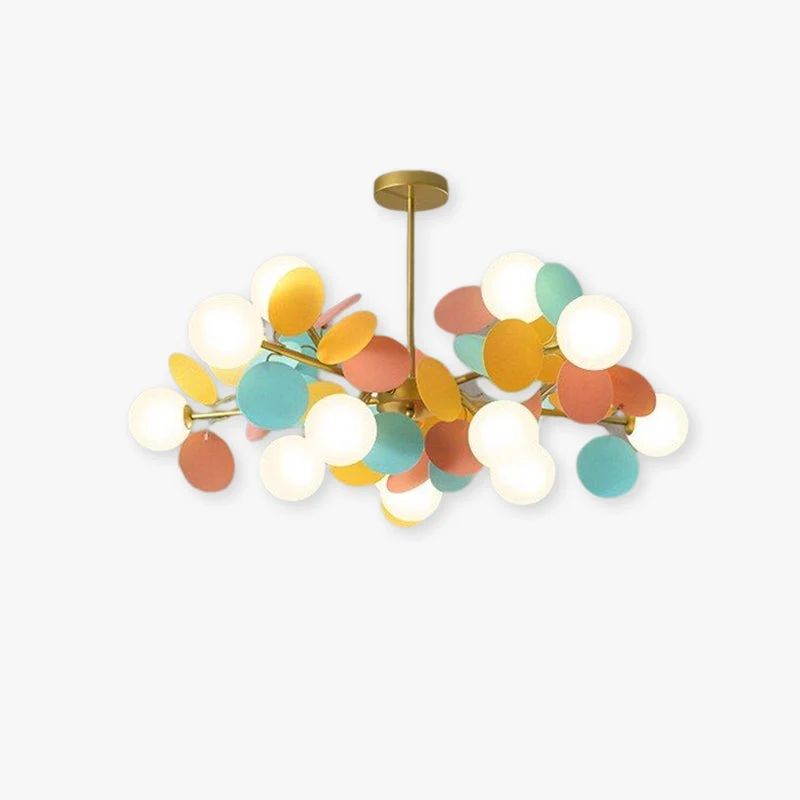 Glazen Kroonluchter met Acryl G9 LED Bloemtakken Dimbaar Drie Kleuren Woonkamer Eetkamer Plafondverlichting | Sansoti
