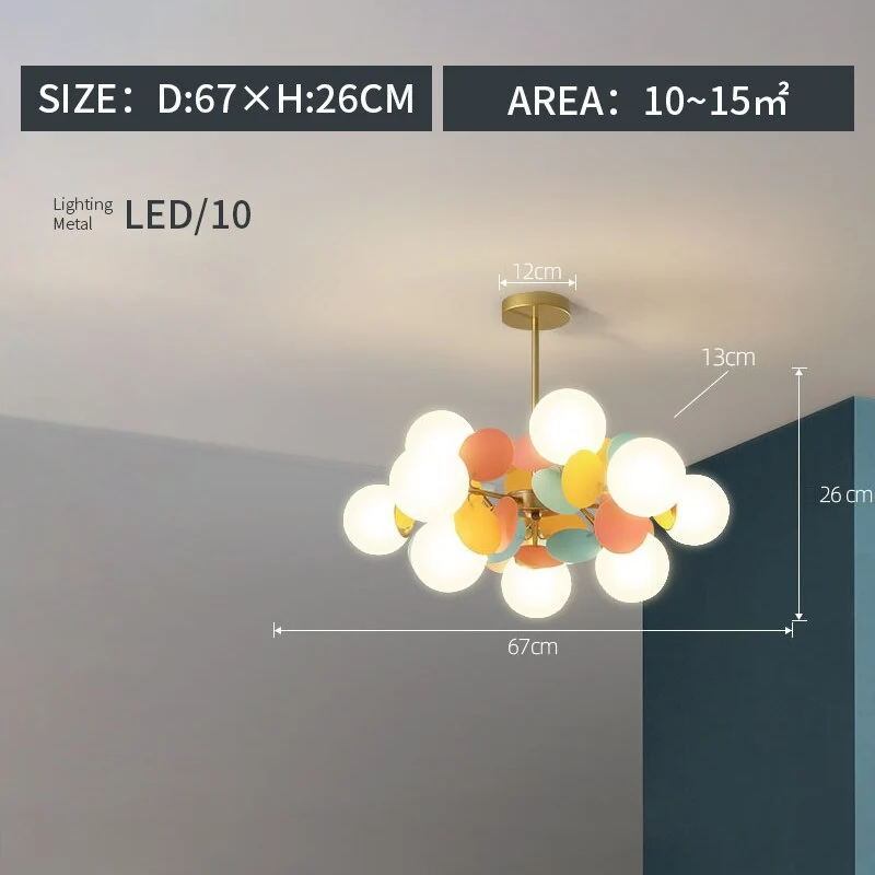 Glazen Kroonluchter met Acryl G9 LED Bloemtakken Dimbaar Drie Kleuren Woonkamer Eetkamer Plafondverlichting | Sansoti
