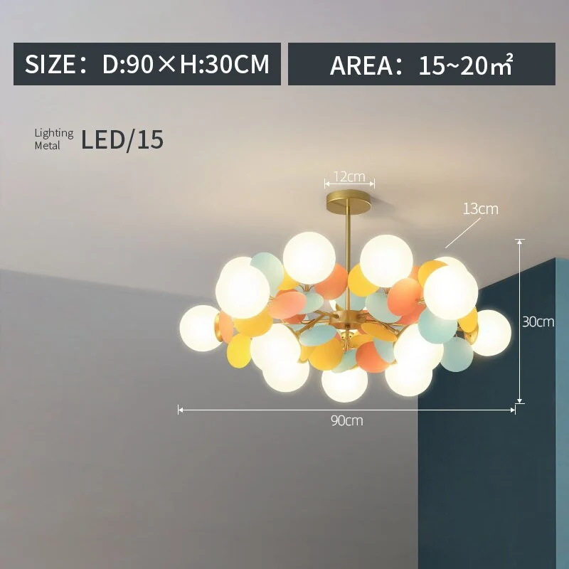 Glazen Kroonluchter met Acryl G9 LED Bloemtakken Dimbaar Drie Kleuren Woonkamer Eetkamer Plafondverlichting | Sansoti